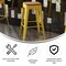 Flash Furniture 30" Yellow Metal Stool-Teak Poly Seat CH-31320-30-YL-PL2T-GG - alternate 7